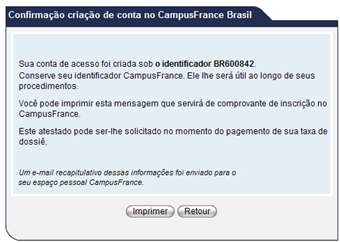 Uma vez criado seu dossiê, acesse-o com seu login e senha: Em seguida, você será encaminhado(a) para a página inicial do seu Espaço Campus France: Clique em Formulário Campus France para iniciar o