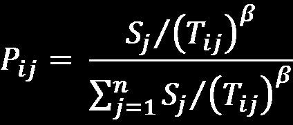 Para ficar em apenas um exemplo: Modelo Gravitacional de Huff Onde: Pij é a probabilidade do consumidor na posição i optar pelo comércio na posição j.