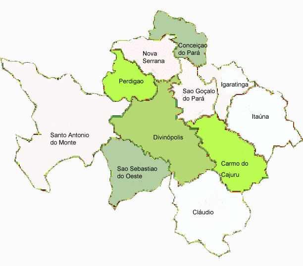Concentração geográfica dos produtores Pitangui Sete Lagoas Bom
