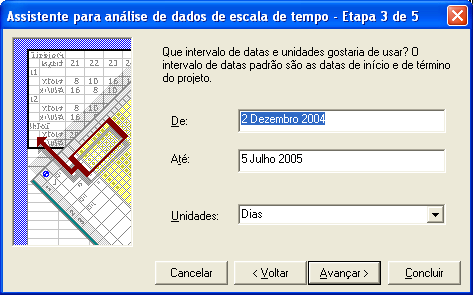 234 Earned Value 7 4 Na etapa 2 do Assistente,selecione os campos COTA, COTR,CRTR e pressione o botão avançar; Earned Value 8 5