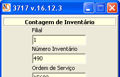 Inventário Rádio Frequência A rotina traz as informações geradas pelas rotina 1731(abertura de inventário).