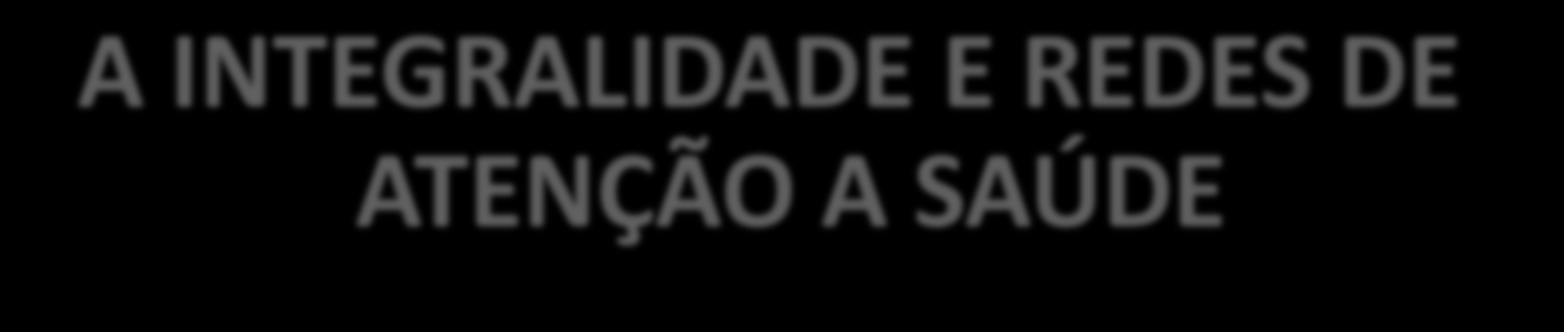 A INTEGRALIDADE E REDES DE ATENÇÃO A SAÚDE A RENASES e a RENAME materializam a garantia do direito a saúde do