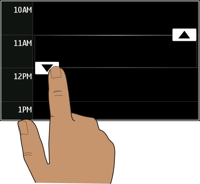 98 Gestão de tempo Ver a sua agenda semanal Pode percorrer as entradas de agenda em diferentes vistas. Para verificar facilmente todas as entradas de uma semana específica, utilize a vista semanal.