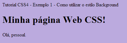 2. Esse código após executado no browser exibirá o seguinte: Em CSS, uma cor é frequentemente especificada por: Um valor HEX - como "#ff0000". Um valor RGB - como "rgb(255,0,0)".