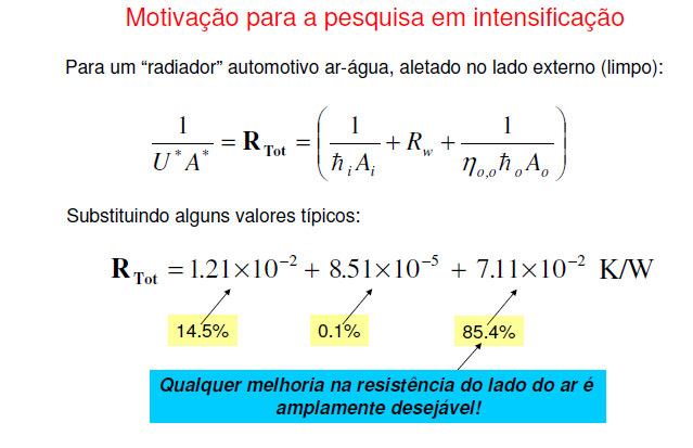 Transferência de calor em superfícies aletadas Por ue usar aletas?