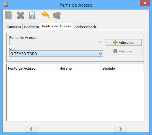 Primeiro uso Assim que finalizar os passos de cadastro, do lado esquerdo do software, aparecerá o ponto cadastrado, o mesmo deve estar com um ícone amarelo, significando que a controladora está