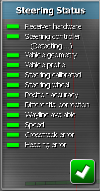 7.3 Status de direção Quando a direção automática está ativada, você pode verificar aqui o status da direção.