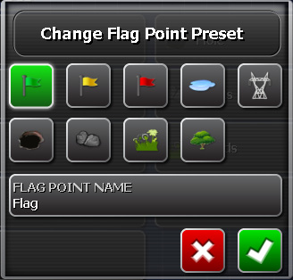 2.1.4 Pré-configurações de ponto de bandeira Siga as instruções abaixo para configurar as pré-configurações de ponto de bandeira.