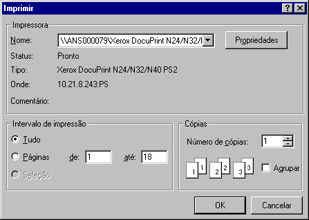 Na Visualização da Impressão aparecerá o seguinte Menu de Ferramentas: Primeira Página Página Anterior Próxima Página Última Página Zoom Largura Fechar Janela Zoom na Tela Zoom 100% Setup Impressão