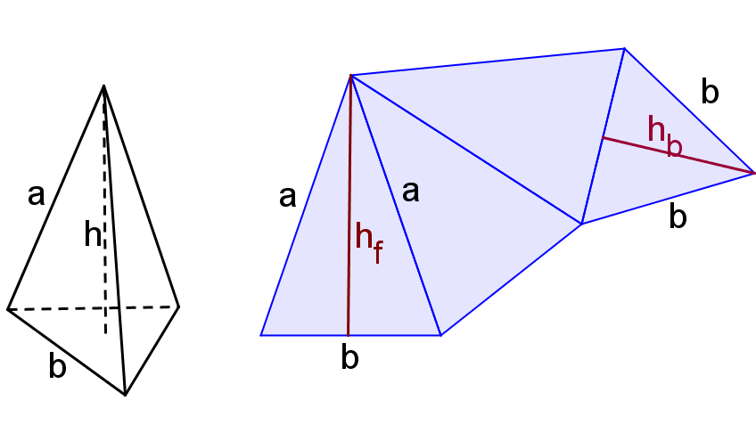 ELEMENTOS DE GEOMETRIA 160 3 o ) considere novamente a pirâmide ABCD, de vértice C; 4 o ) considere a outra pirâmide DEBC, de vértice C.