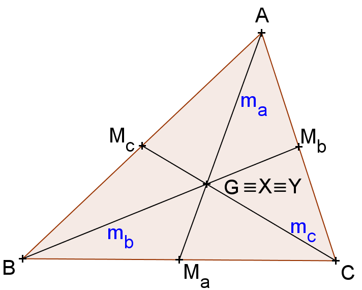 ELEMENTOS DE GEOMETRIA 85 O BARICENTRO: G Considere um triângulo ABC e as medianas ma, mb e mc.