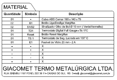 L5. Esquema Elétrico Caldeira a Gás - Válvula Pequena