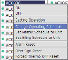 [Ecrã List] <Verificar/Alterar uma programação de execução no [Ecrã List]> 2-a 3 [] Verificar/Alterar uma programação de execução para cada ar condicionado ou para vários aparelhos num lote.