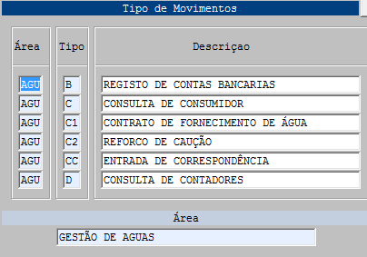 Em seguida é preenchido o campo Área, onde deve constar a área sobre a qual o munícipe está a efectuar a sua pretensão.