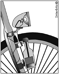 5. (Fuvest 2012) Um ciclista pedala sua bicicleta, cujas rodas completam uma volta a cada 0,5 segundo.