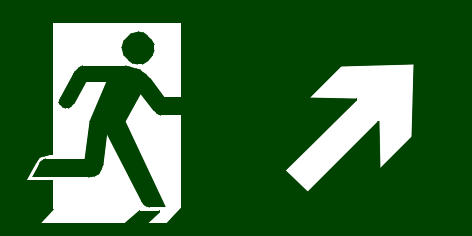 3 Sinalização de Orientação e Salvamento Código Símbolo Significado Forma e cor Aplicação S1 - Indicação do sentido (esquerda ou direita) de uma saída de emergência, especialmente para ser fixado em