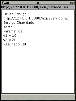 70 devem ser Strings. No exemplo da figura 26 pode ser visto o objeto method do tipo Object []. Nele estão o nome do método a ser chamado, o nome dos parâmetros e o valor passado para cada parâmetro.