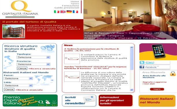 Marketing 1. Newsletter 2. Guida all Ospitalità Italiana 3. Transmissão pela TV http://www.youtube.