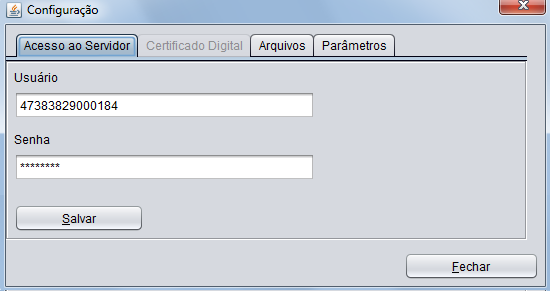 Após, clique no botão Autenticar, aparecerá à tela para verificação das configurações do sistema. Clicar no botão Sim. 3.