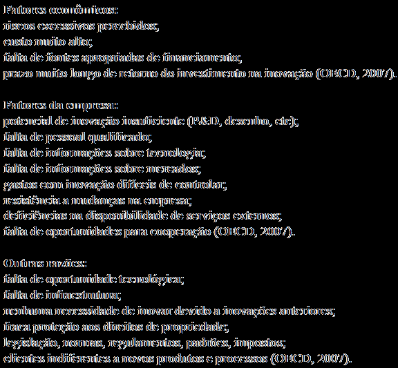 OBSTÁCULOS PARA INOVAR 33 FONTE: OCDE.