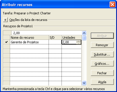 Por exemplo, se você alterar a duração da atividade Autorizar Projeto (Project Charter) de 20 para 10 dias, como essa atividade é do tipo duração fixa, será exibida uma marca inteligente questionando