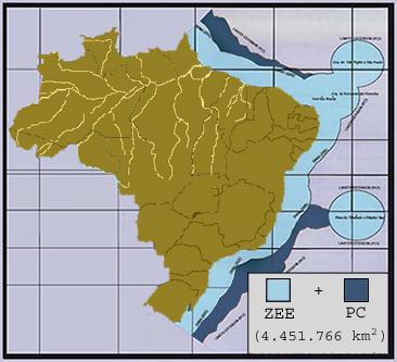 A Amazônia Azul A Amazônia Azul, o mar territorial brasileiro, estende-se por uma área com cerca de 4,5 milhões de km 2, equivalnte à da floresta