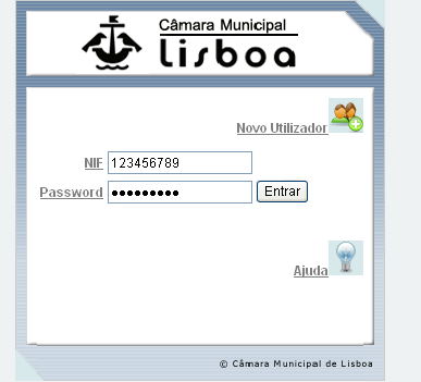 2º Passo Inserir as credenciais do utilizador Depois de ter procedido ao seu registo como utilizador já poderá efectuar a sua candidatura, deve inserir credenciais definidas anteriormente: preencher