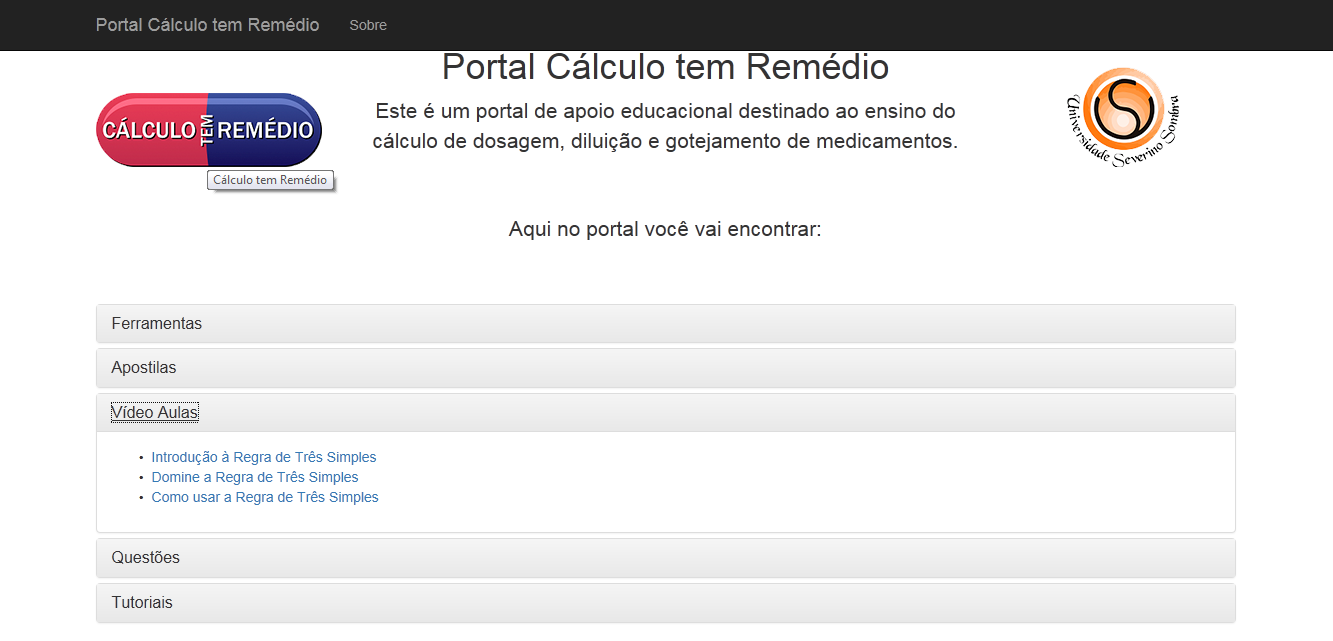 19 6. VÍDEO AULAS O portal educacional conta com três vídeo aulas que estão disponibilizados através de um link para o site de compartilhamento de vídeos enviados pelos usuários através da internet