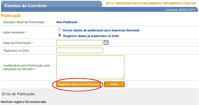 Figura 88 O sistema exibirá mensagem de