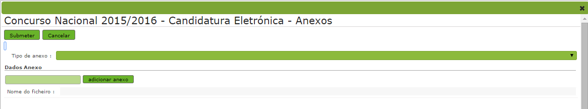 4. Upload de Documentos A validação da candidatura eletrónica é da responsabilidade dos AE/ENA de validação.