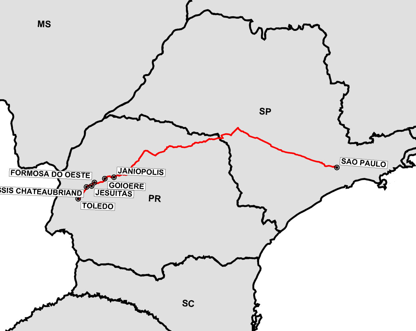 P á g i n a 3.328 3.85 TOLEDO/PR - SAO PAULO/SP O atendimento determinado pela ANTT para a linha TOLEDO/PR - SAO PAULO/SP deverá ser realizado, conforme mostrado nos subitens seguintes. 3.85.1 Caracterização Física da Linha A linha entre as cidades de TOLEDO/PR e SAO PAULO/SP possui extensão de 907,02 km e está inserida no(s) Lote(s) 2 do Grupo 10.
