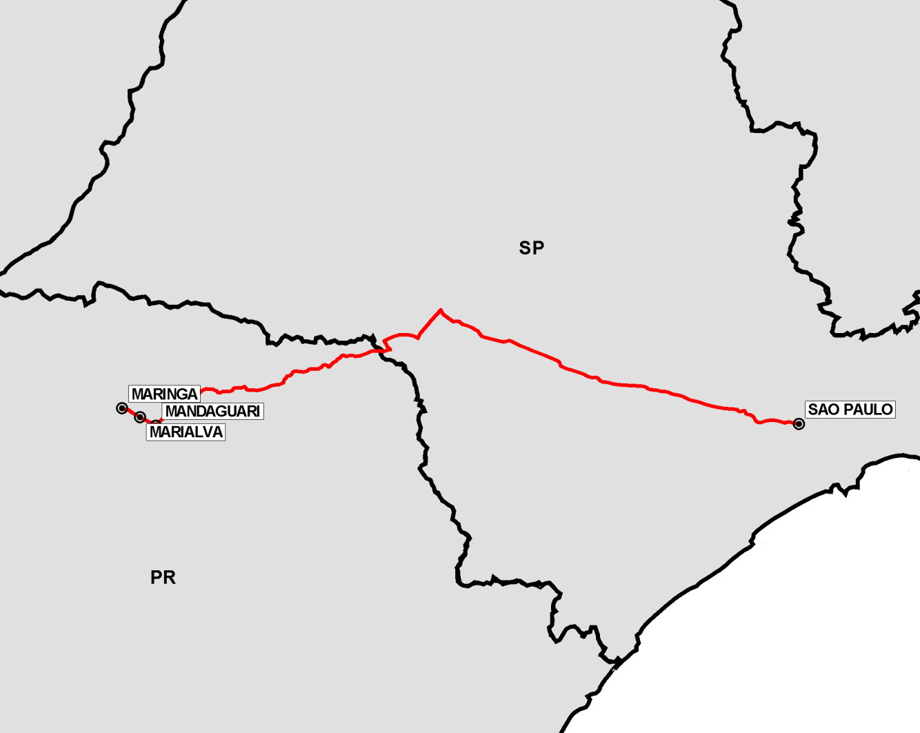 P á g i n a 3.84 3.2.1 Caracterização Física da Linha A linha entre as cidades de MARINGA/PR e SAO PAULO/SP possui extensão de 627,90 km e está inserida no(s) Lote(s) 1, 2 e 3 do Grupo 10.