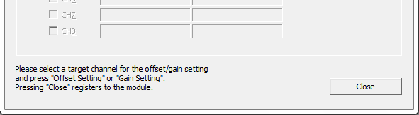 MEB 10- Pressione o botão Gain Setting para tornar o valor ajustado como ganho e pressione Sim na janela que aparece posteriormente para confirmar o ajuste de ganho.