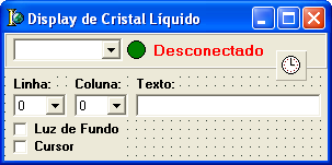 Figura 8: Interface gráfica após a adição de dois CheckBox. seguinte. Agora temos que adicionar mais um Label e um Edit. O ícone do componente Edit é o Figura 9: Ícone do componente Edit.