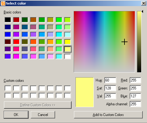 1. Após selecionar o objeto, entrar em Visual Apontamento. Abrirá a janela de escolha de uma nova cor, assim como mostram a Figura 63 e a Figura 64.
