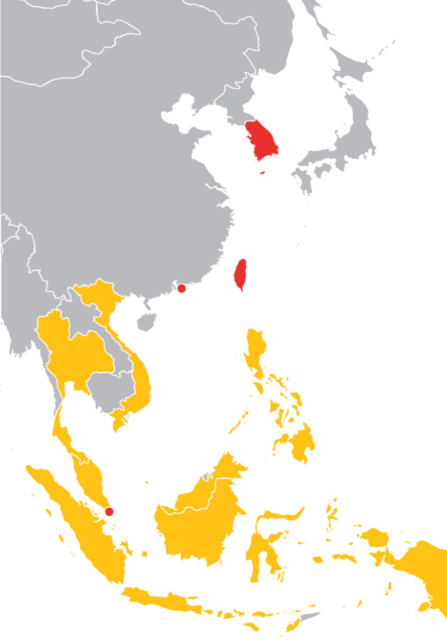 Os Velhos e os Novos Tigres Asiáticos Taiwan, Cingapura, Coreia
