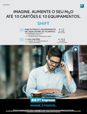 MEO SHIFT O Shift é um produto exclusivo empresarial que consiste num add-on do serviço MEO com telemóvel Este add-on permite evoluir o pacote MEO com telemóvel até um máximo de 10 cartões de