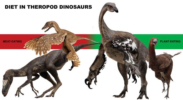 Dinossauros Répteis não viventes - Difícil reproduzir detalhes da vida fósseis - Bípedes patas anteriores captura de alimentos -