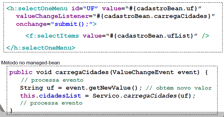 Eventos (3) - Exemplo Value-change event que