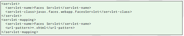 Configuração JSF A Faces Servlet deve ser configurada no arquivo WEB-INF/web.