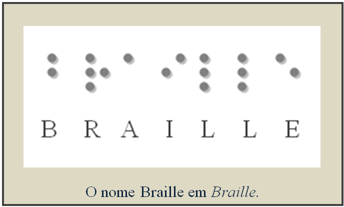 Louis Braille perdeu a visão aos três anos de idade e quatro anos depois ele ingressou no Instituto de Cegos de Paris.