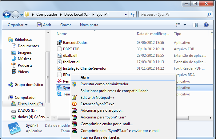 Liberação - Servidor Após o software devidamente instalado e o ambiente do sistema operacional configurado, vamos executar o software pela primeira vez para realizar a liberação e a configuração