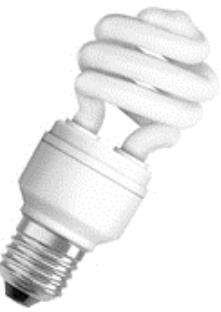 São lâmpadas fluorescentes compactas, da marca OSRAM, modelo: DST TWIST, ou equivalente de outras marcas no mercado (figura 3.35).