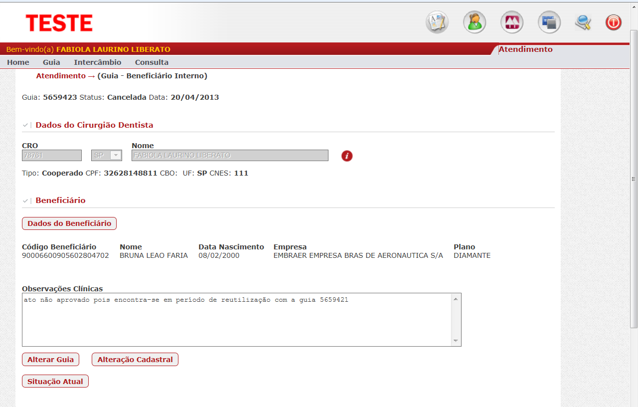 Status CANCELADA- significa que o orçamento não