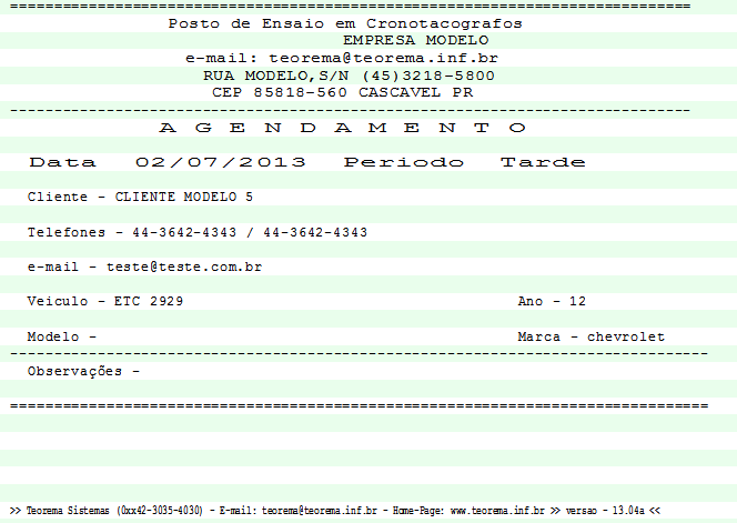 Figura 50 Tela de Agendamento.