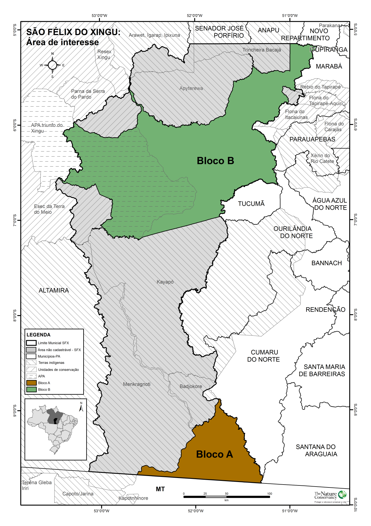 4. ÁREA DE INTERESSE Figura 1 Mapa do município de São Félix do Xingu-PA mostrando a