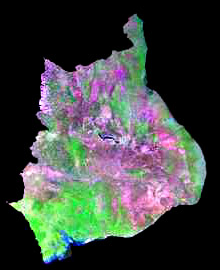 Figura 2 - Mosaico digital de imagens TM/Landsat-5, da região Nordeste do Brasil. Fonte: Embrapa Monitoramento por Satélite, 2002.