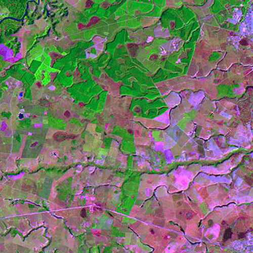 Figura 6 - Exemplo de imagens TM/Landsat-5, da região de abrangência dos Tabuleiros Costeiros do Nordeste do Brasil, Sul da Bahia. Fonte: Embrapa Monitoramento por satélite, 2002.