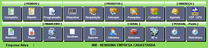 Oculta a foto do operador ativo. Abre o módulo de empresas cadastradas para efetuar a troca em tempo real. Fecha o sistema. 01.08.