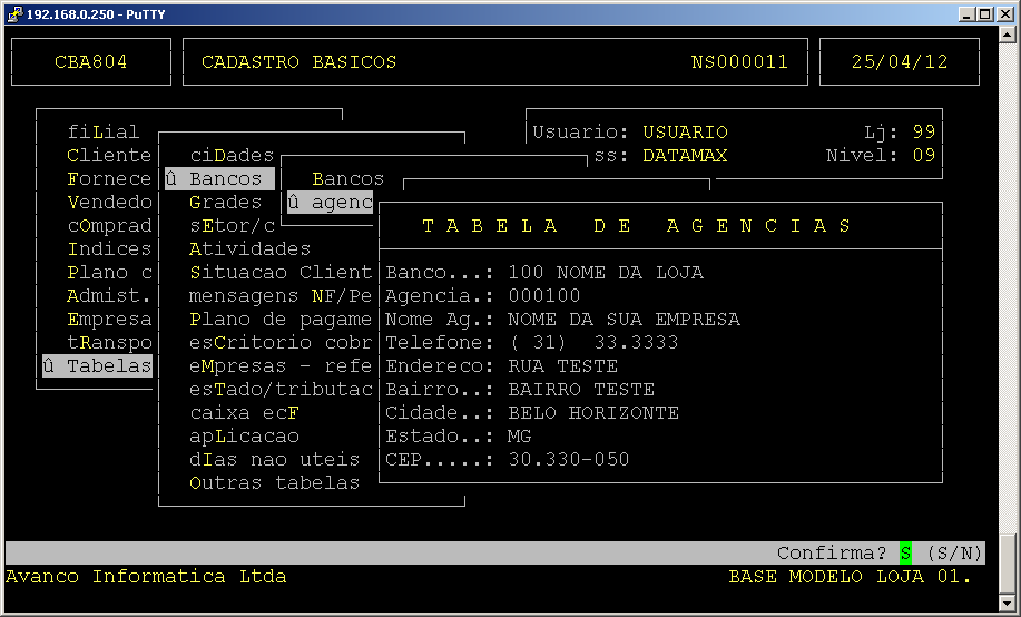 16 4- Cadastro Agência Nesse Cadastro também devemos cadastrar uma Agencia com o nome da Empresa: